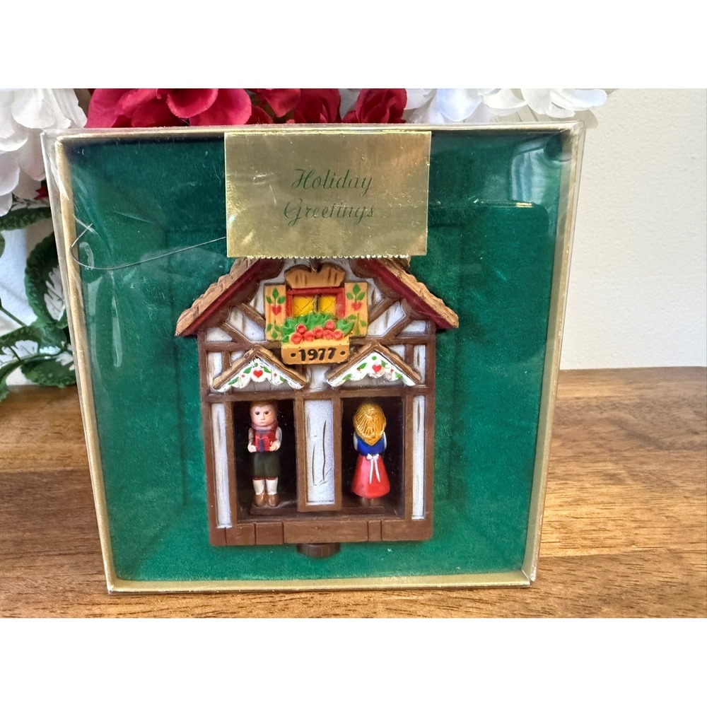 Vintage Hallmark Tree-Trimmer Collection Ornament Bavarian Weather House Holiday